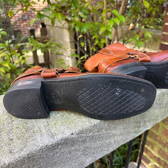 Frye Vintage Harness Men's Redwood Pebble Rust Brown Boots - Picture 12 of 12